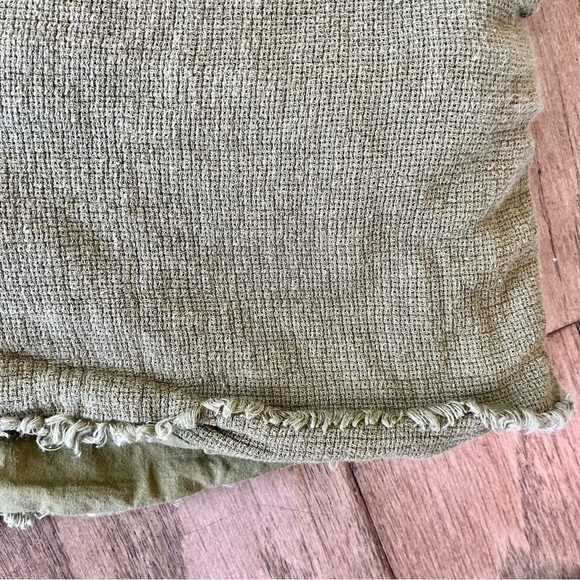 Something Navy Ryan Paper Bag Shorts Army Linen Cotton Blend Green Size Large - Picture 8 of 9